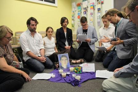 prayer vigil in Scott Morrison's office